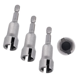 3pcs Wing Nut Drill Bit, Steel Hurricane Shutter Drill Bit Wingnut Socket Power Wingnut Driver Bit 1/4 Inch Hex Shank for Panel Nuts C Hook Bolts Eye Screws Q-Hanger