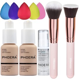 Phoera Foundation, Concealer, Cover, Liquid Matt, Full Coverage, Concealer Cover, Shadows, Skin Care, Foundation, Oil Control, Lighten the Long-Lasting Shadows
