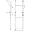 316 Stainless Steel Marine Boat Folding Pontoon Transom Boarding Ladder