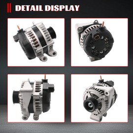 HLBTK 104210-5360 LR023405 LR023421 12V 150A Alternator Fits for Land Rover LR4 / Range Rover 2010-2012, Jaguar F-Pace F-Type XE XF XFR XK XJR 2010-2019 5.0L 3.0L Replacement Part