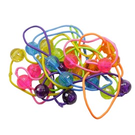12 Bandas Bolitas para Cabello Coletero Elastico de Acrilico con Bolsa De Almacenamiento Accesorios para el Pelo Colores Surtidos en Bolsita