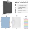 SKYDUE Clipboard Binder with Dividers,1 Inch 3 Ring Binder with