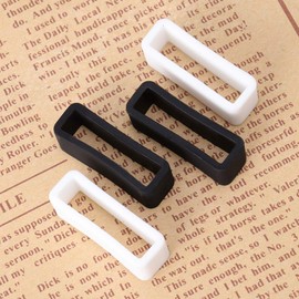 VILLFUL 8pcs Watch Band Clasp Watch Band Keeper Watch Adjustment Kit Gold Band Watch Strap Buckle Watch Strap Holder Watch for Watch Band Watched Watch Strap Keeper Smart Watch Black Watch