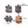 Wooden Puzzle Refrigerator Magnets, 24 PCS Natural Walnut Fridge Magnets,