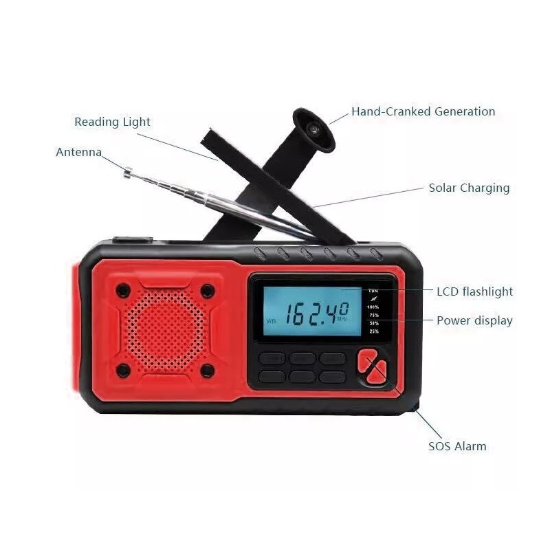 Kaito KA368 Digital Solar Crank AM FM NOAA Weather Radio