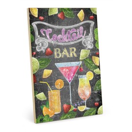 TypeStoff Wooden Sign with Saying - Cocktail Bar - Vintage Look with Quote as Gift and Decoration on the Theme of Alcohol - HS-01106