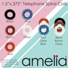 Amelia Beauty Products 8 Small Elastic Hair Coils, 1.5in Diameter