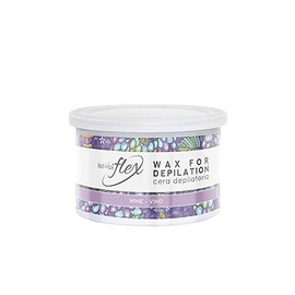 Italwax Flex Wine - 397g / 14oz - Soft wax for hair removal - Unscented - Liposoluble syntetic formulation - Ideal for waxing all body area