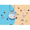 Birthday Gifts, Birthstones Necklace Living Memory Floating Charms Locket Diy