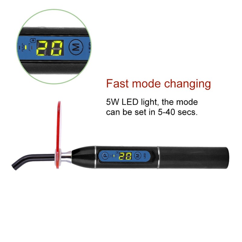 Wireless Cordless LED Dental Curing Machine Light Lamp Black -240V