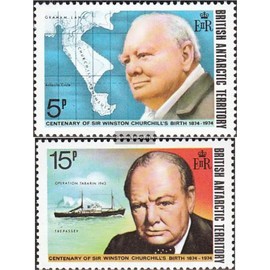 UK Areas Antarctica 62-63 (complete.issue.) 1974 Wintson spencer Churchill (Stamps for collectors) seafaring