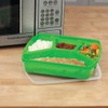Fox Valley Traders Vibrant Four-Section Microwave Tray Set of 4,