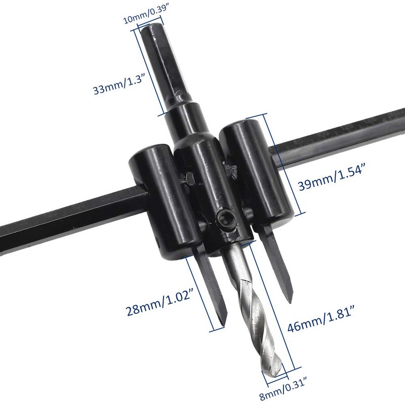 Luomorgo 1 3/16" to 12" Adjustable Hole Saw Circle Cutter