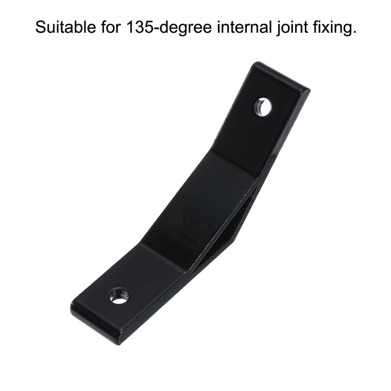 sourcing map 4pcs 135 Degree Angle Aluminium Profile Corner Bracket