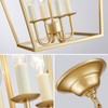 ANJIADENGSHI ​​Vintage Lantern Pendant Light 4 Light Lantern Chandelier Farmhouse