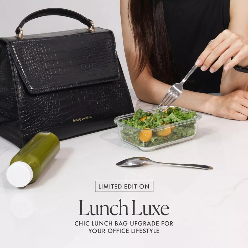 BEAUTY GOODIES - Modern Stylish Insulated Lunch Bag - Medium