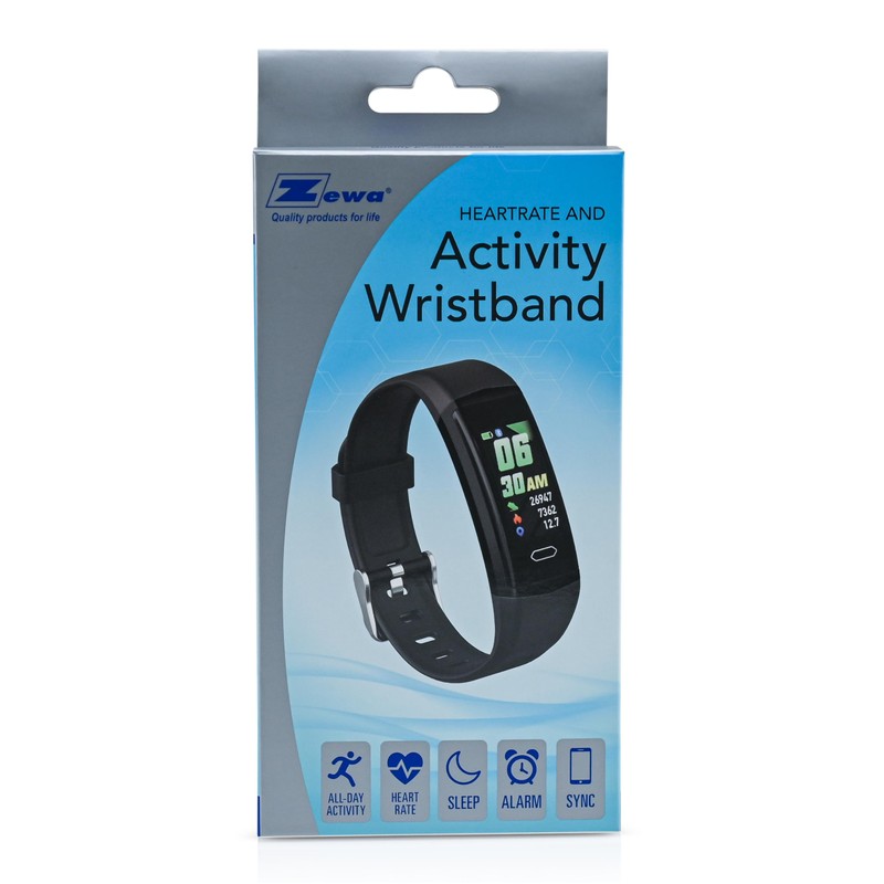 Zewa® Fitness Activity Tracker, Heart Rate Monitor, Free Pro App,
