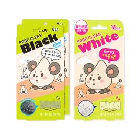HATHERINE Pore Clear White Nose Strip 16EA (Large Volume)  - White Nose Strip