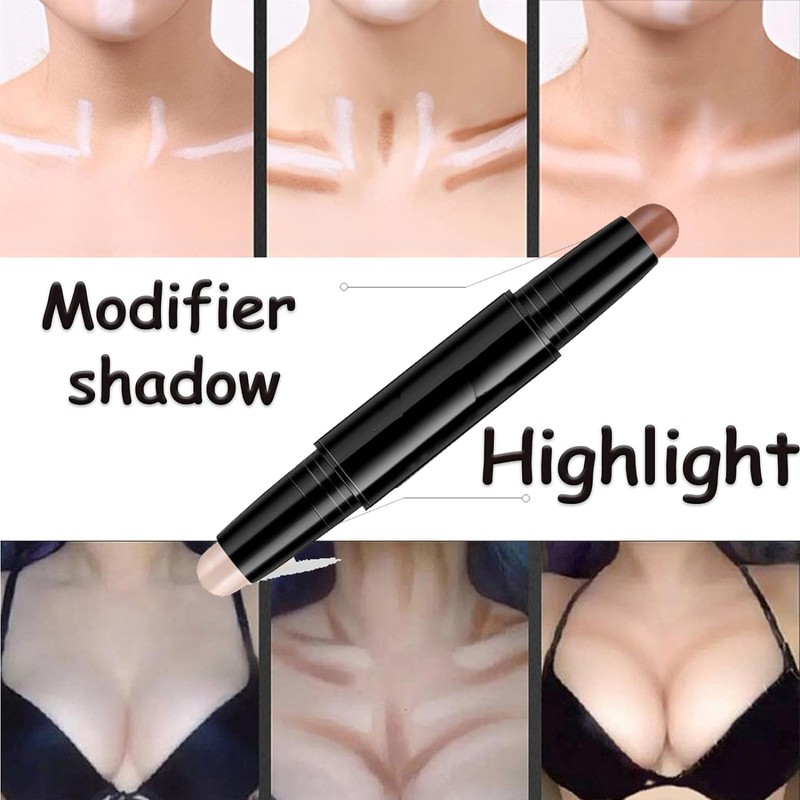 Highlight Contour Stick, 2 en 1 Maquillaje Sombra Stick, Face