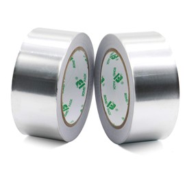 BOMEI PACK Aluminum Foil Tape Multi-Purpose, 2.4 Mil x 48mm x 30m, 2 Rolls Total 196ft
