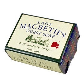 The Unemployed Philosophers Guild Shakespeare Lady Macbeth's Guest Soap - Made in the USA, 2oz (56g) Travel or Hotel Sized Bar Soap