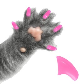 Pretty Claws 3 Month Piece Soft Nail Caps with Adhesive for Cat Claws - Bubblegum Pink Medium