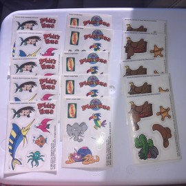 Denny's Vintage 1996 1997 Denny's Restaurant Lot 15 Sticker Sheets Bobby’s World Woody