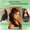 Youthfee 27” Drawstring Ponytail Deep Curly Heat Resistant Synthetic Instant