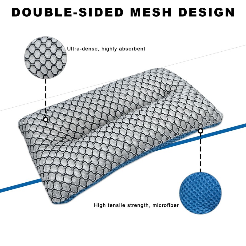 YTFRL 4 PCS Two-Sided Car Wash Sponge, Non-Scratch Microfiber Sponge