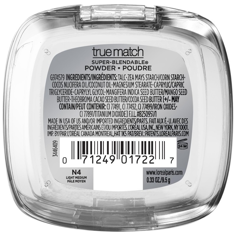 L'Oreal Paris True Match Super Blendable Oil Free Powder Foundation,