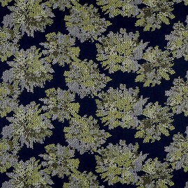 HBF Textiles Digital Bloom Forsythia Navy, Lime & Blue Modern Upholstery Fabric
