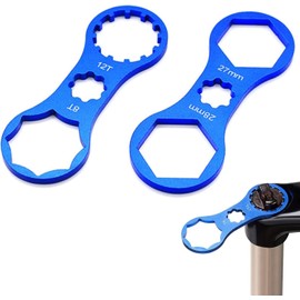 KEWAYO 2Pcs Bicycle Front Fork Repair Tool, for SR Suntour XCR/XCM/XCT/RST MTB Aluminum Bike Front Fork Cap Wrench Disassembly Tools