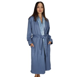Mansfield, Unisex Spa Microfiber Shimmer Lined Shawl Collar luxury Robe, Periwinkle, 2X