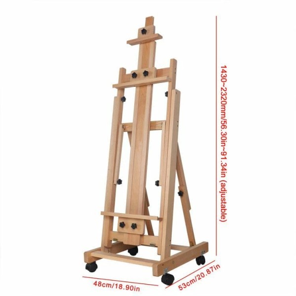 Unbranded HeavyDuty Studio Artist Easel Large H-Frame Wood Painting Art