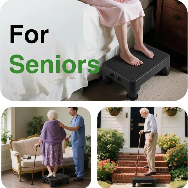 Cool-Angle Adjustable Step Stool for High Beds & SUV -