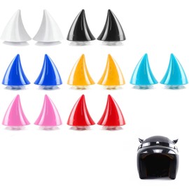 Fokroin Pack of 14 Motorcycle Helmet Horns, Motorcycle Helmet Devil Demon Horn, 7 Tone Motorcycle Helmet Horns Corner Decoration, Helmet Decoration, Suitable for Motorcycle Helmets and Off-Road