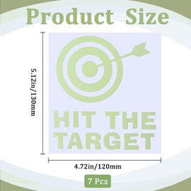 GORGECRAFT 7Pcs Toilet Target Aiming Stickers Glow in the Dark Decal Bullseye Target Potty Training Toilet Pee Target Aim Bullseye Decal Signs Bumper Sticker for Toilet Urinal Bathroom Restroom