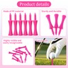 Debbery 100 Golf Tees Plastic, 57mm Pink Castle Tees Golf,