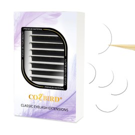 COZBIRD Single Eyelash Extension Classic 1 to 1 Fake Silk Eyelash Extension Natural Soft 1:1 (Thickness 0.07 mm C Curl 10 mm)