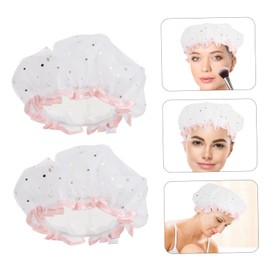 TOVINANNA Sets Shower Cap for Women Girls Material Fit Hair Cover Spa Use Long Short Hair Pcs