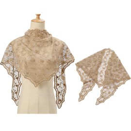 HEYXI Ethnic Lace Head Scarf for Women Girls Hair Scarf Bandanas Headpiece Turban Hairband Floral Neckscarf Head Accessories Black