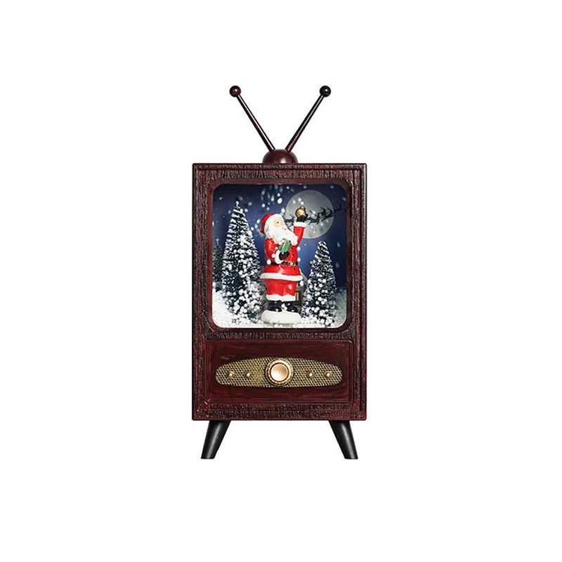 Mini Retro Christmas Snow Music TV Party Decoration Christmas Home