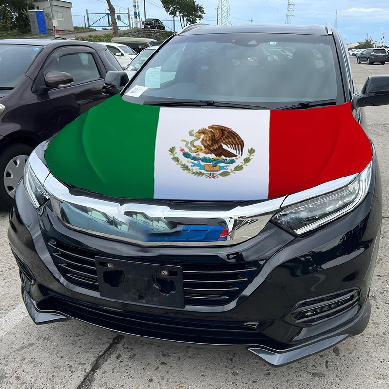 Tobethay Mexico Hood Cover Flag - 59x51 in Car Hood