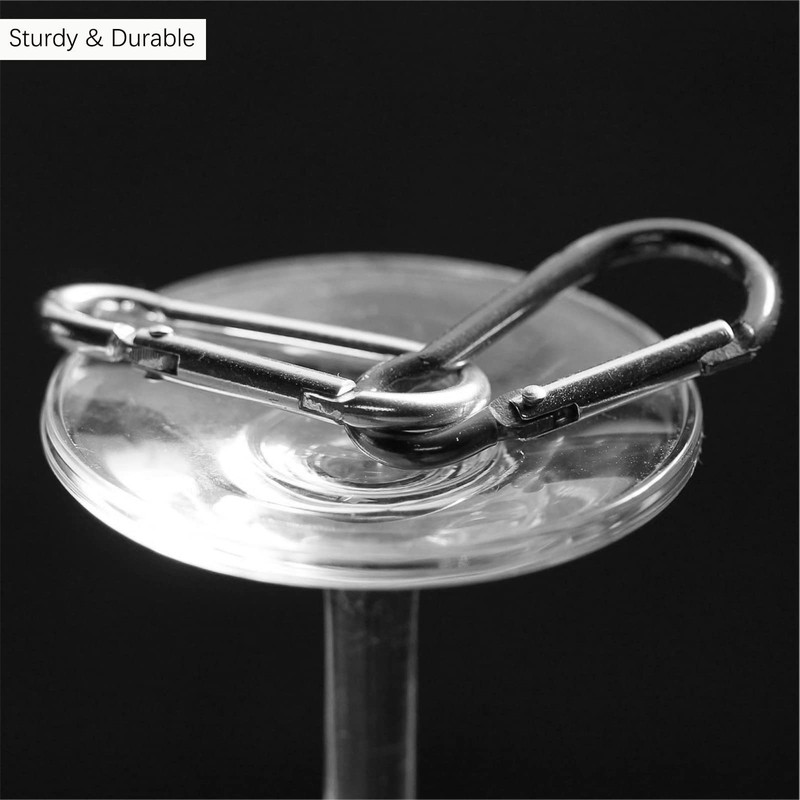 50PCS M5 Spring Snap Hook Carabiner, Heavy Duty Galvanized Steel