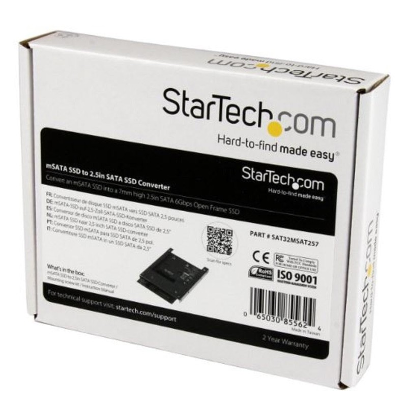 StarTech SAT32MSAT257 Adaptador Convertidor de SSD mSATA a SATA de