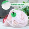16Pcs Reusable Washable Vegetable Fruit Mesh Bags Storage Pouch with