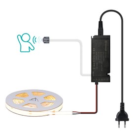 lichtvoll LED Strip with Motion Sensor, 3 m, Warm White, 36 W, Under-Unit Light for Kitchen and Acoustic Panels