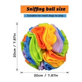 WishLotus 5.9Inch Snuffle Ball for Dogs, Dog Sniffing Training Toy for Boredom, Colorful Dog Snuff Ball Toy for Small Dogs&Breed Encourage Natural Foraging, Smell Training (Rainbow L)