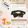 BLAZURY Christmas Dog Collar with Bow Removable Adjustable Holiday Plaid
