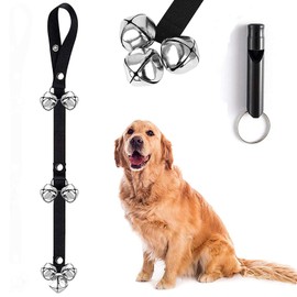 Dog Doorbells Puppy Bells for Door Knob/Potty Training/Go Outside, Proxima Direct Toilet Training Dog Bells and Whistle for Puppies Dogs Pooch Pet Cat, Adjustable Housetraining Bells (1 Pack)